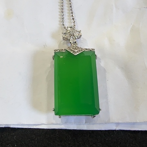 玛瑙/玉髓吊坠(不含链)银S925镶嵌