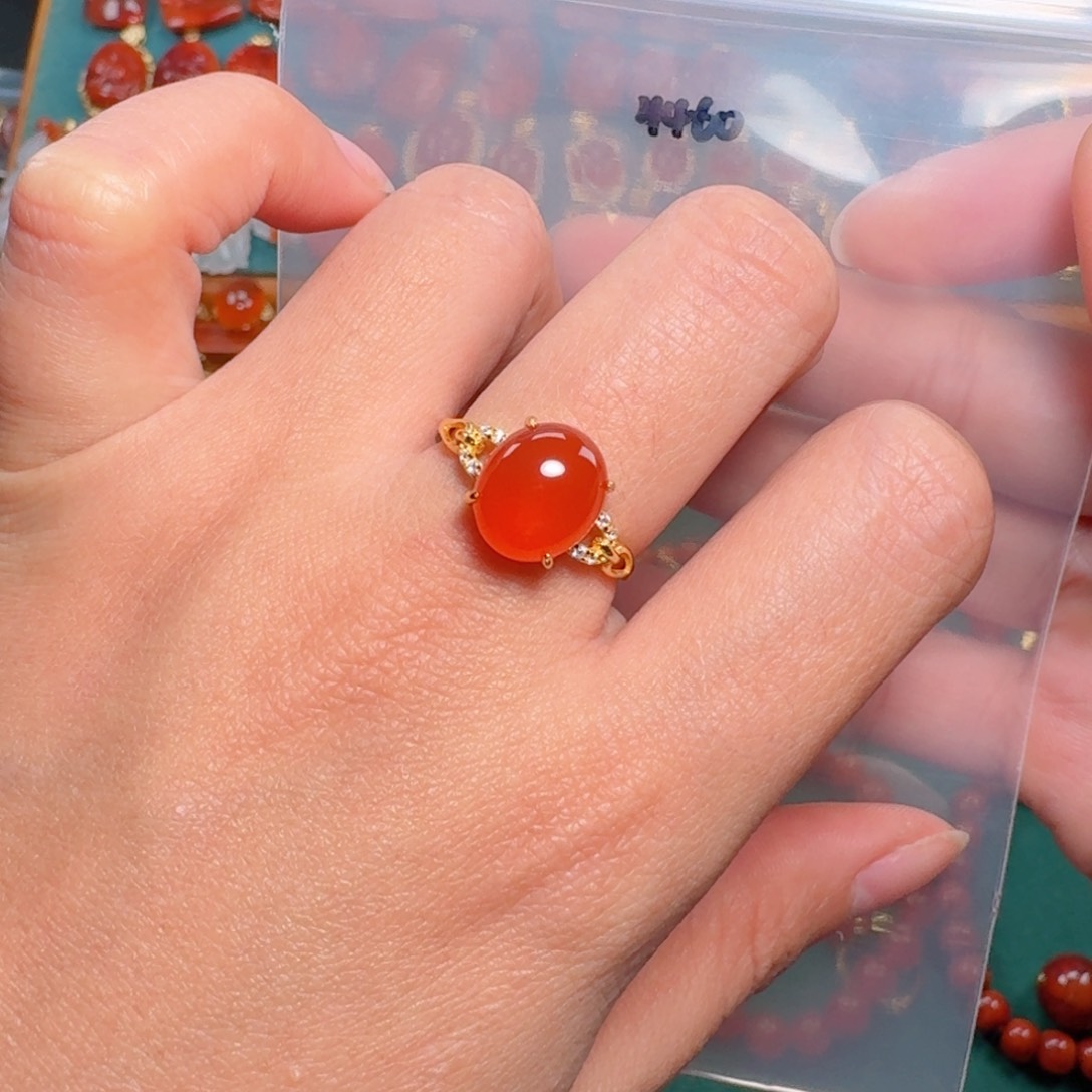 南红玛瑙南红银S925镶嵌