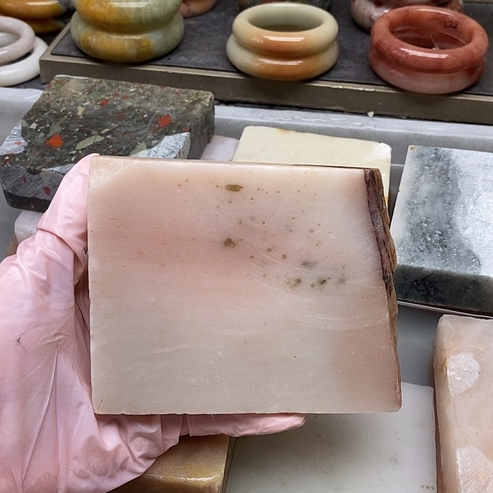 石英岩玉未镶嵌手镯粉觅缘定制无裂不退换