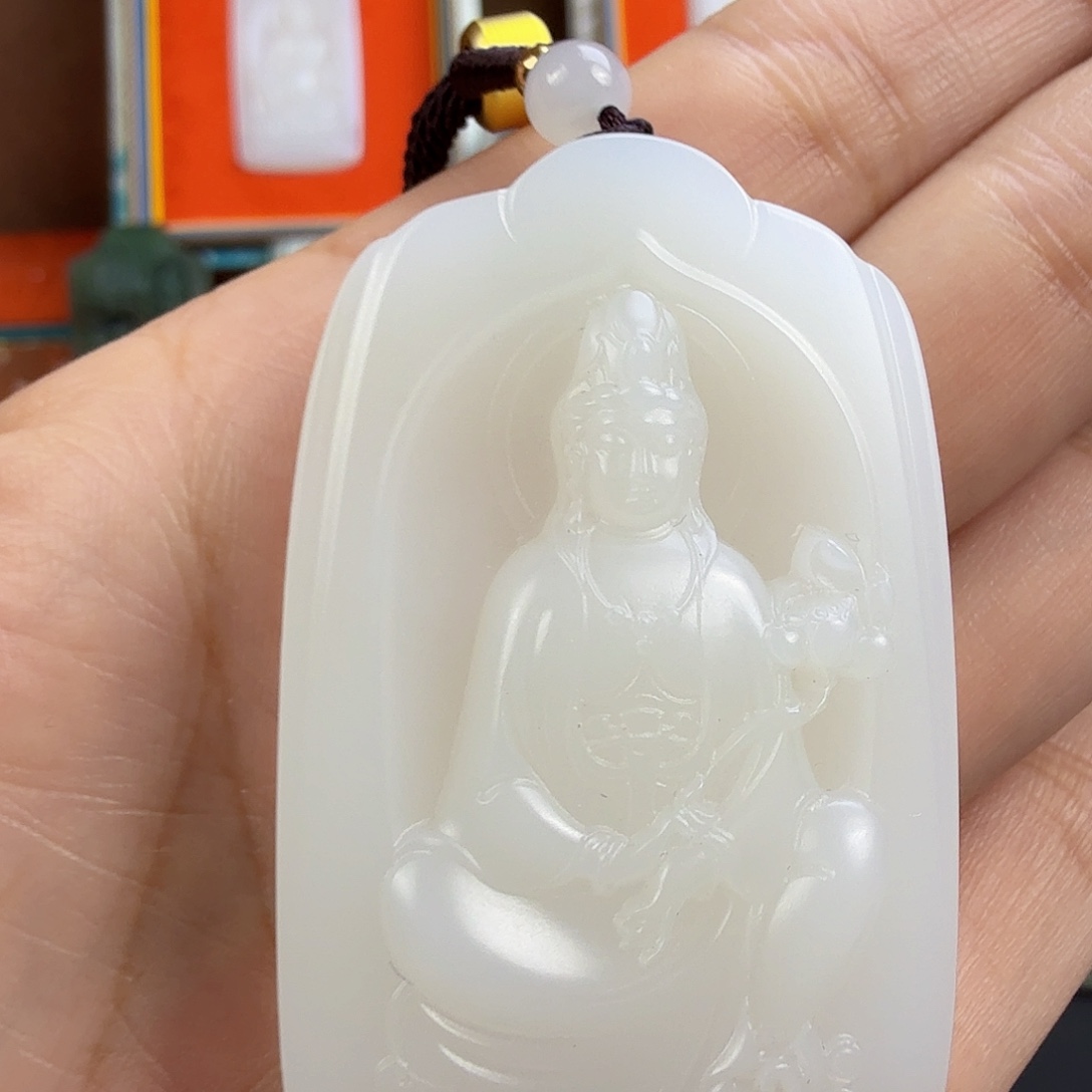 竹***湘和田玉未镶嵌挂件