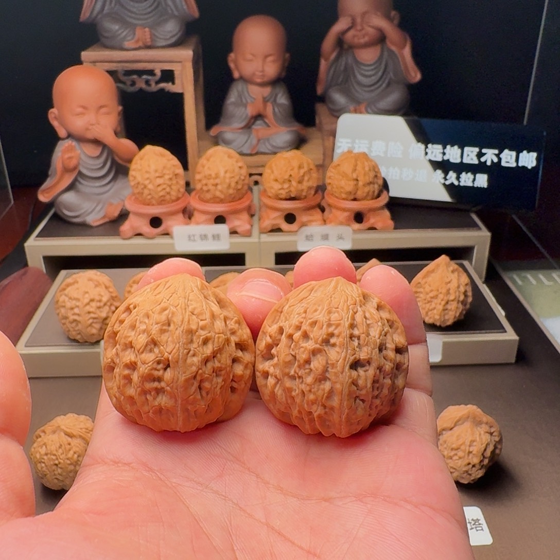 吊坠文玩核桃铁锤38全品白茬精对