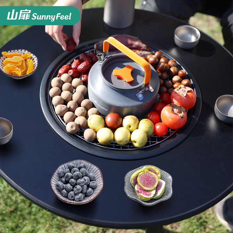 【sunnyfeel/山扉落地围炉】煮茶烤火炉家用室内围聚烧烤炉露营桌