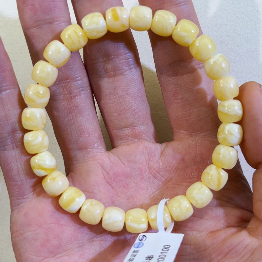 未镶嵌蜜蜡手链精工8mm老型手串