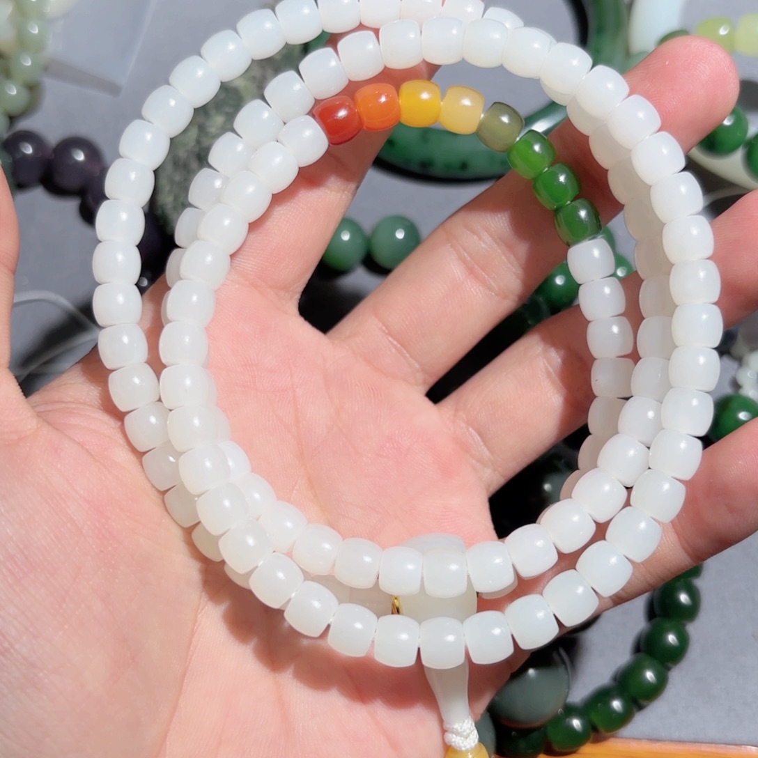 和田玉手链未镶嵌韭*