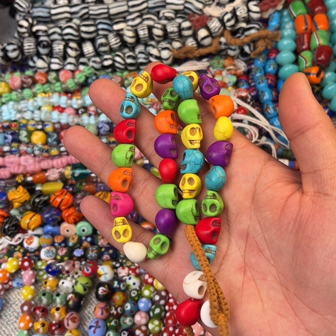 琉璃非金属彩色头骨