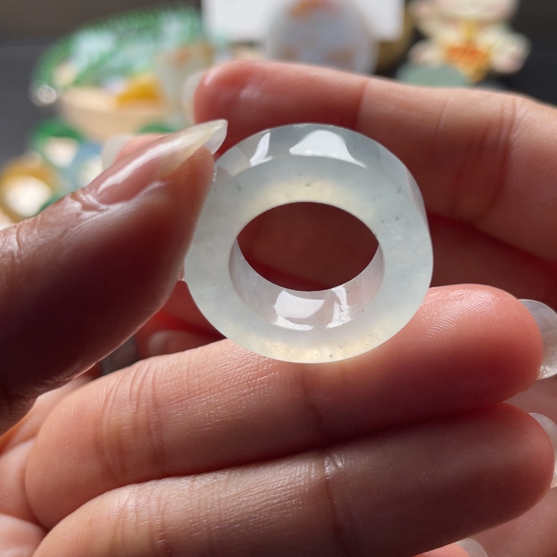 定制翡翠未镶嵌起光白月光