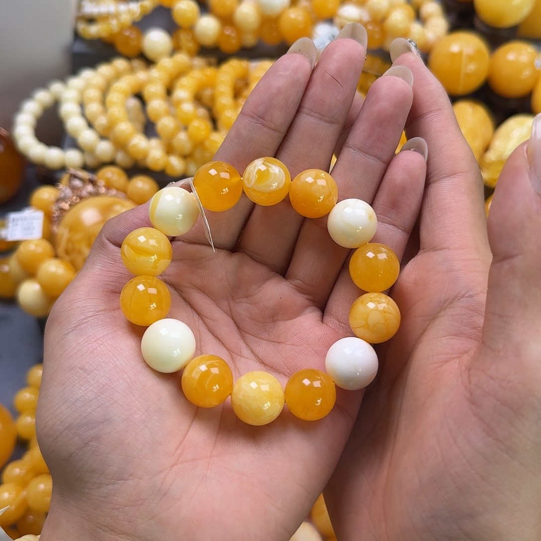 未镶嵌琥珀珠宝奇石15mm