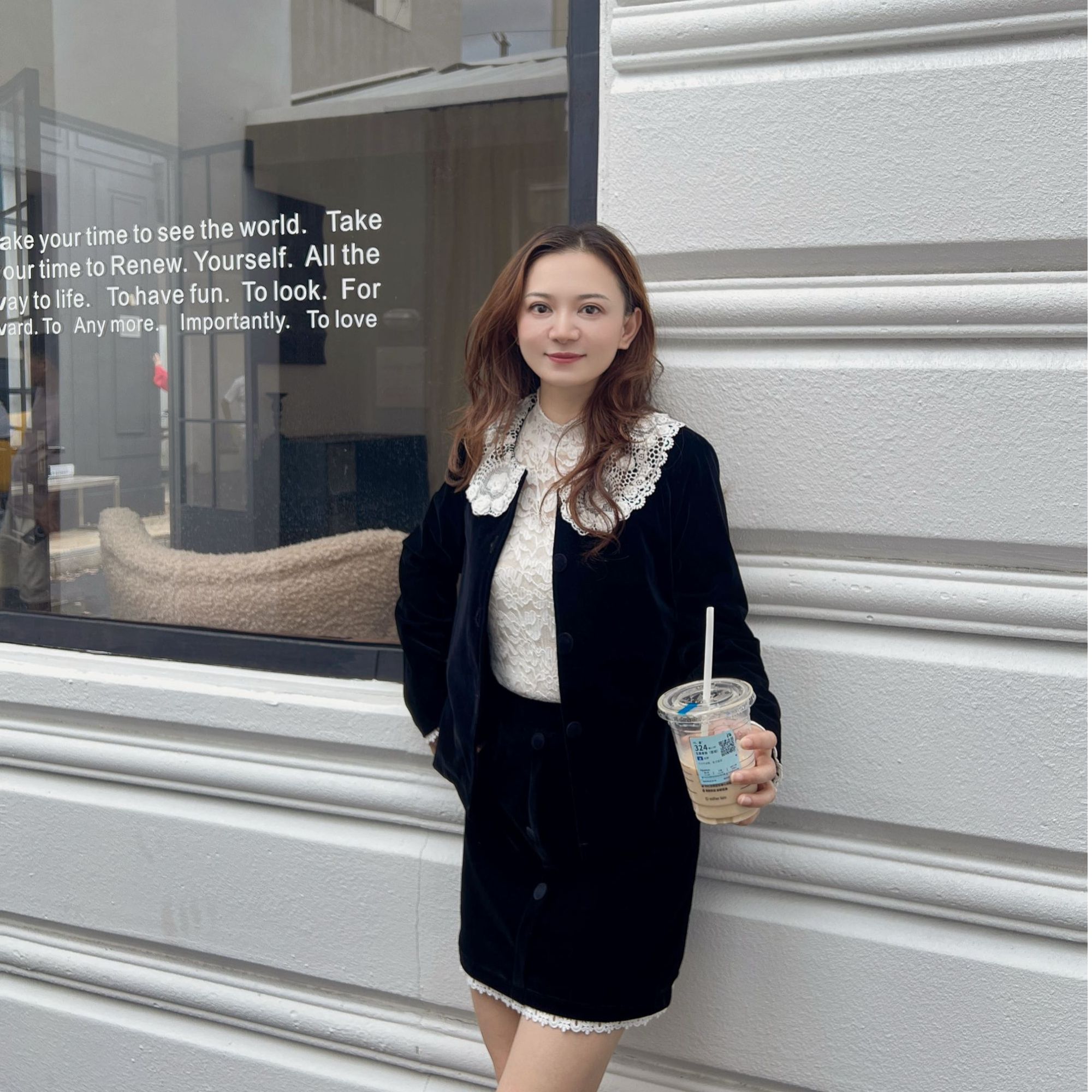 TC.KIDS#63455#福利款2025年新款女装高级金丝绒外套半裙