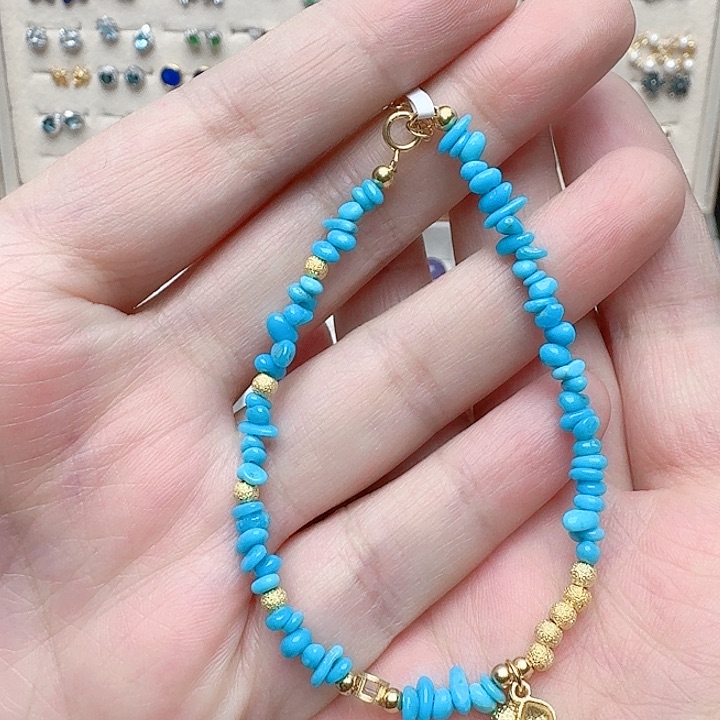 绿松石手链银S925镶嵌手链