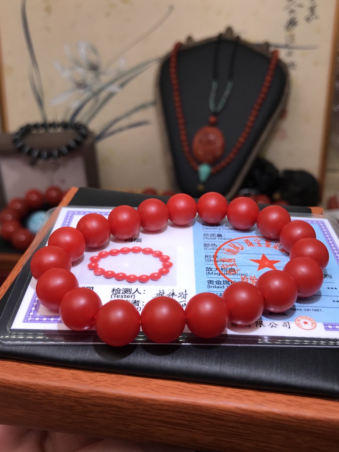 12mm哑光云南保山五岔路老矿料甘南玛瑙单圈手串 多样性发其一