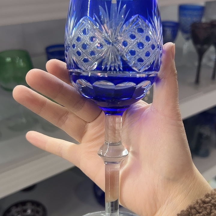 水晶玻璃平底款微瑕一个