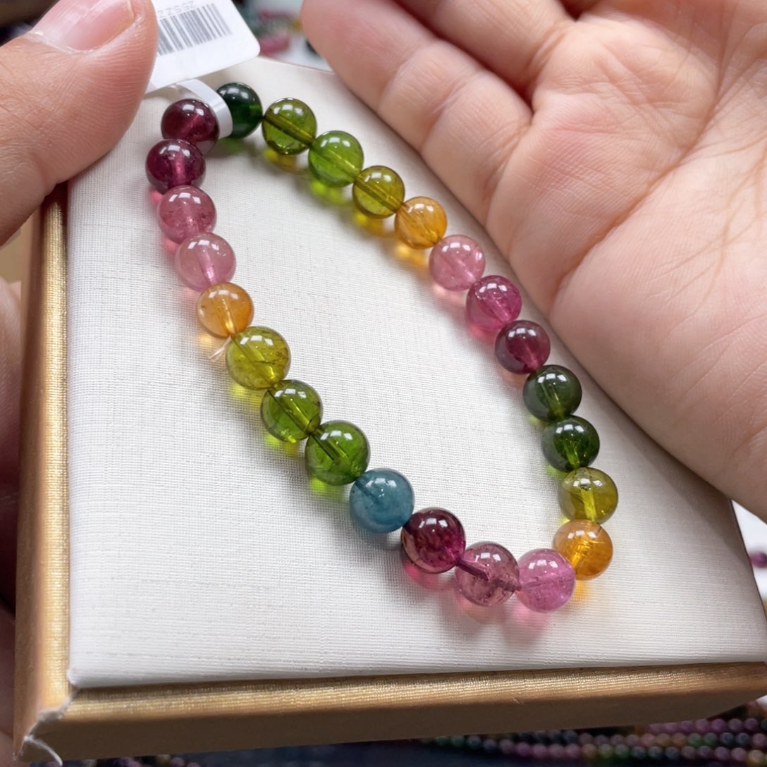 未镶嵌碧玺手串7.5mmmmmmmm