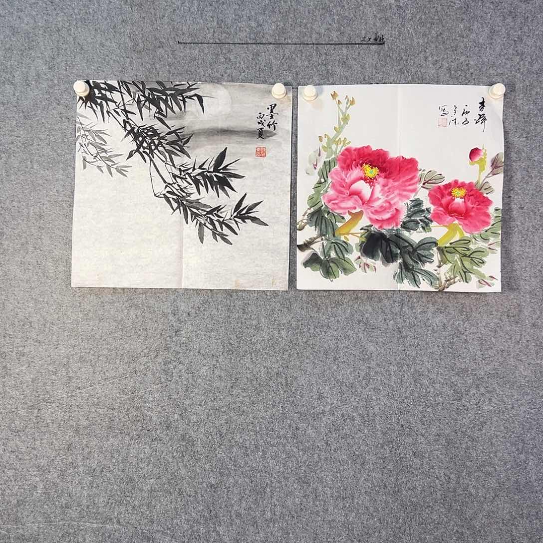 国画062 花鸟和花的颜色一样是我