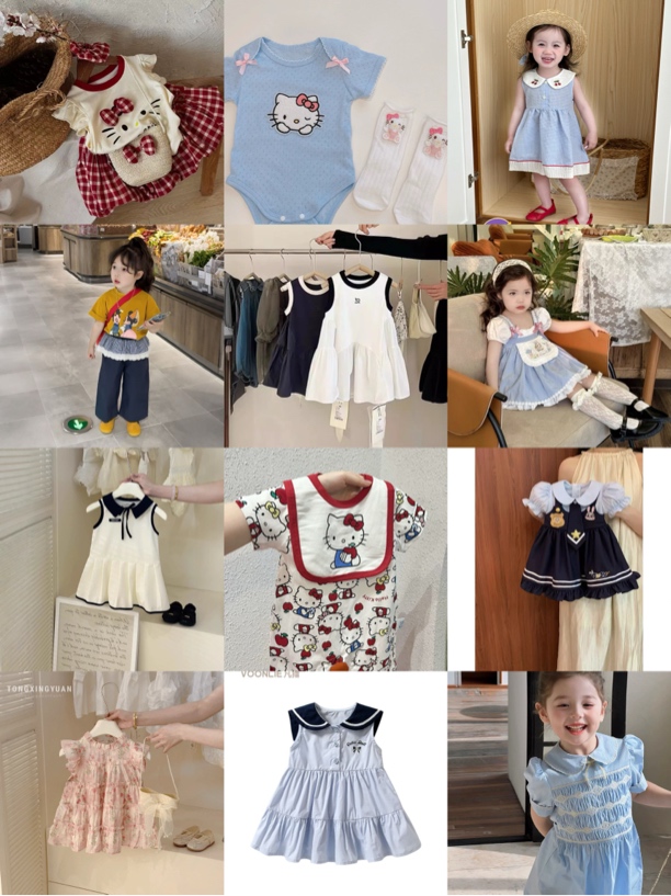 （福利款）（NO退NO换）连衣裙格子A字裙夏季休闲风女装宝宝女童女