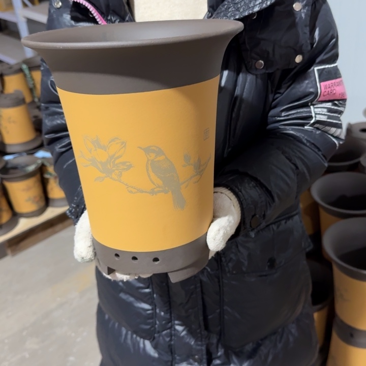 紫砂花盆包破损包邮 