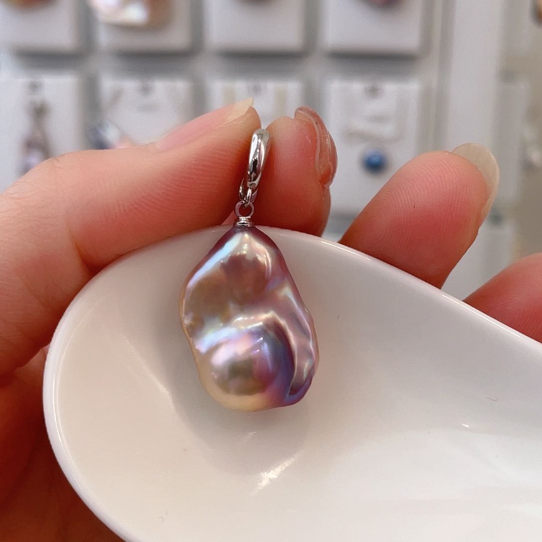 淡水珍珠颈饰银S925镶嵌D*H