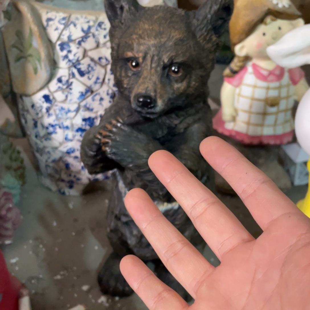 【闪购商品】树脂黑色拜年熊摆件