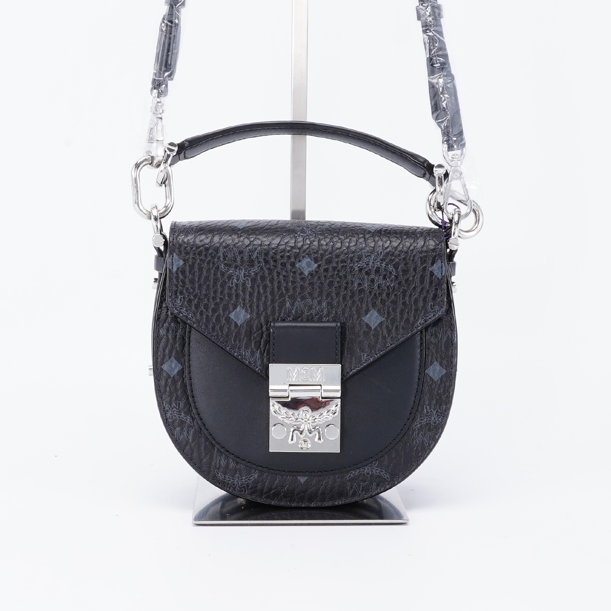 95新 MCM 【MCM专属】马鞍包mini新款黑色/BG22011441