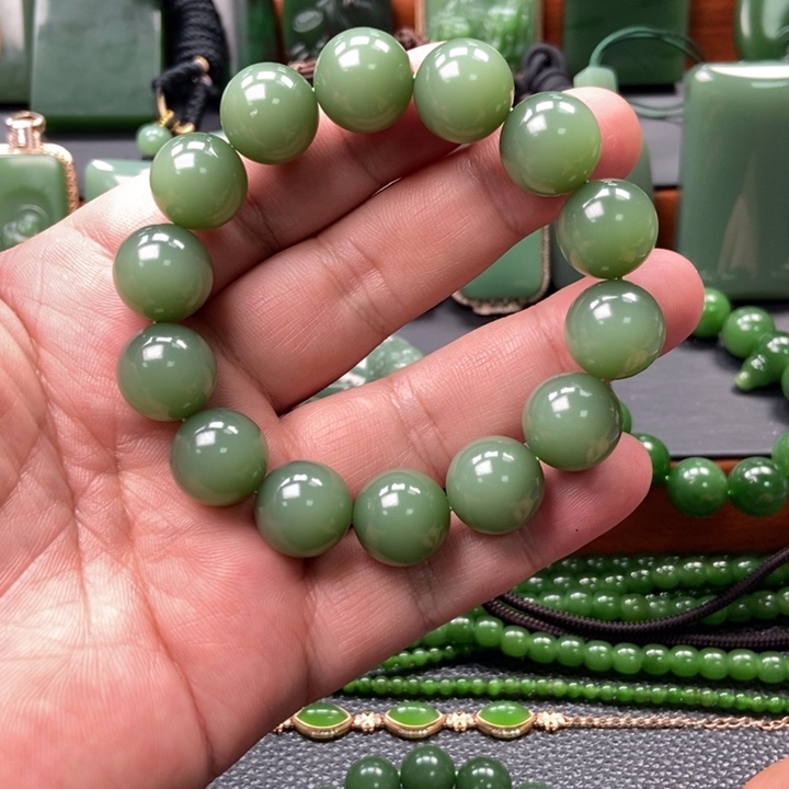 手串未镶嵌和田玉（糖玉）越**好