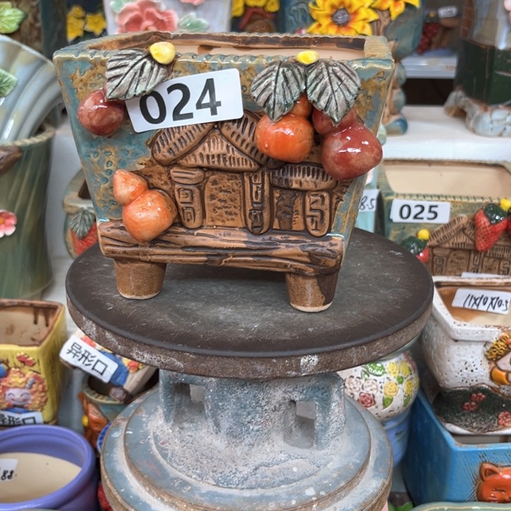 紫砂花盆粗陶材质多肉花盆