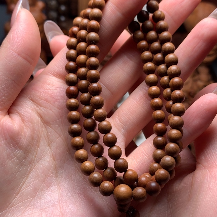 檀香木手串/手链0.6奶香微瑕
