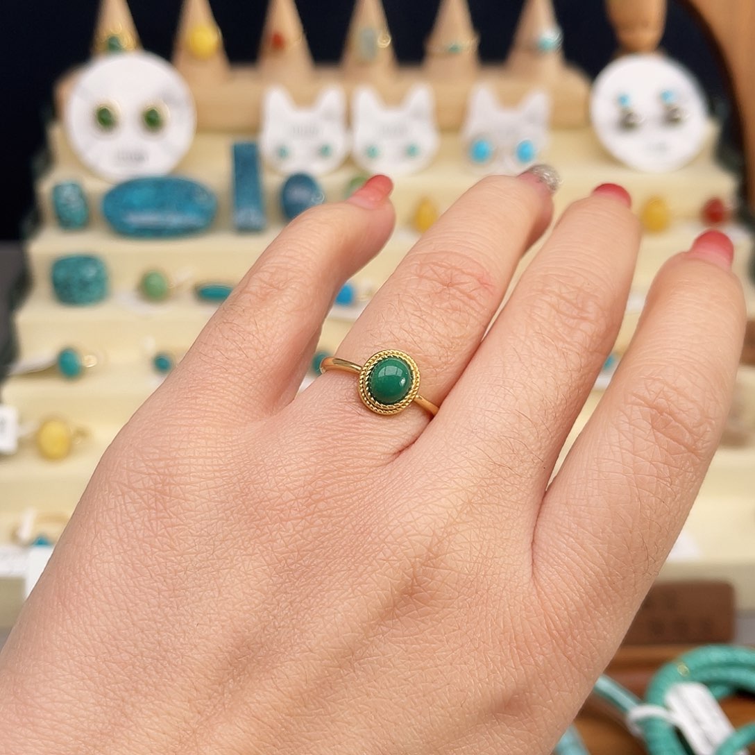 绿松石戒指合金女戒
