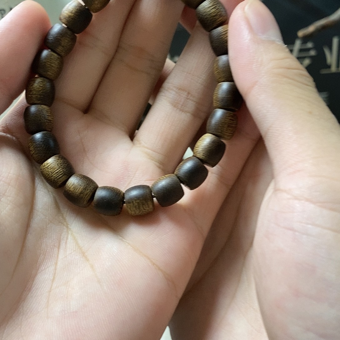 沉香手串虎斑纹沉香木手串