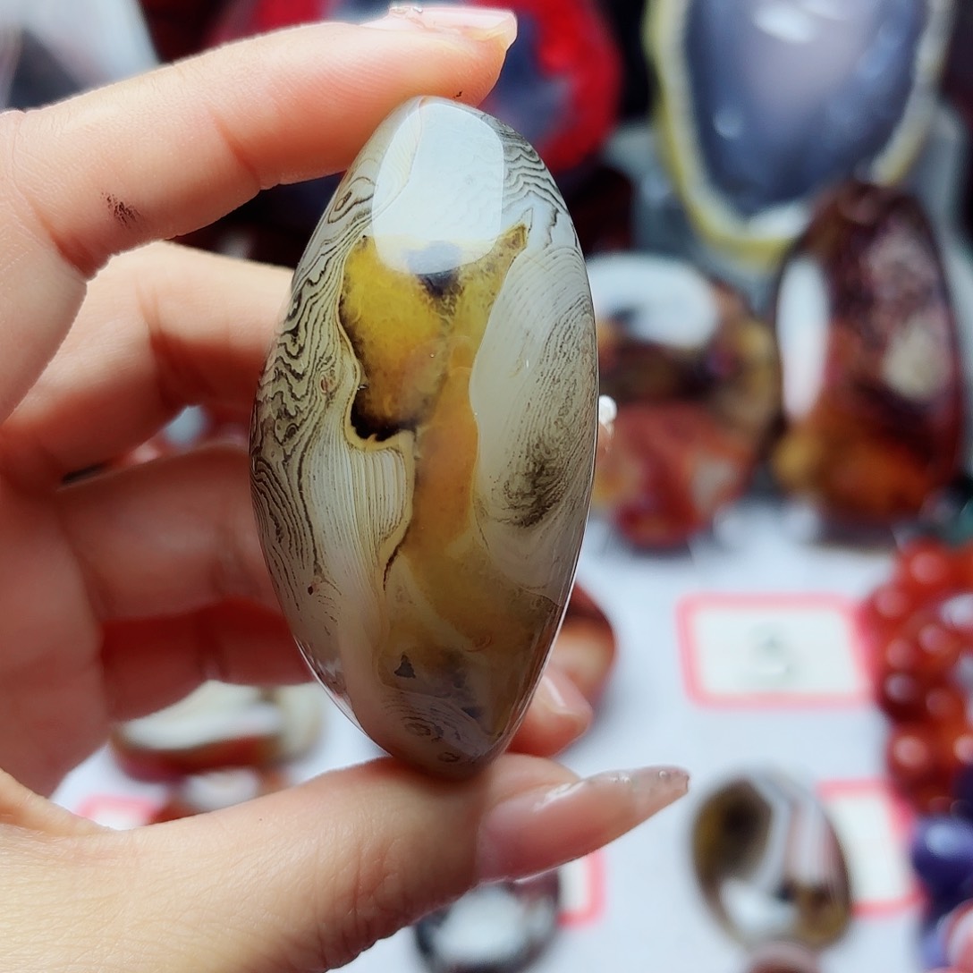玛瑙/玉髓珠宝奇石银S925镀金镶嵌