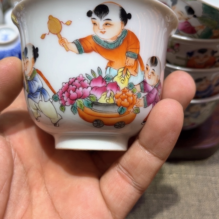 纯手绘精品盖碗杯