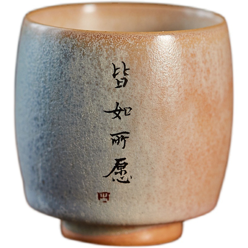 景德镇手绘哆啦a梦茶杯主人杯卡通窑变茶具个人专用手工陶瓷单杯