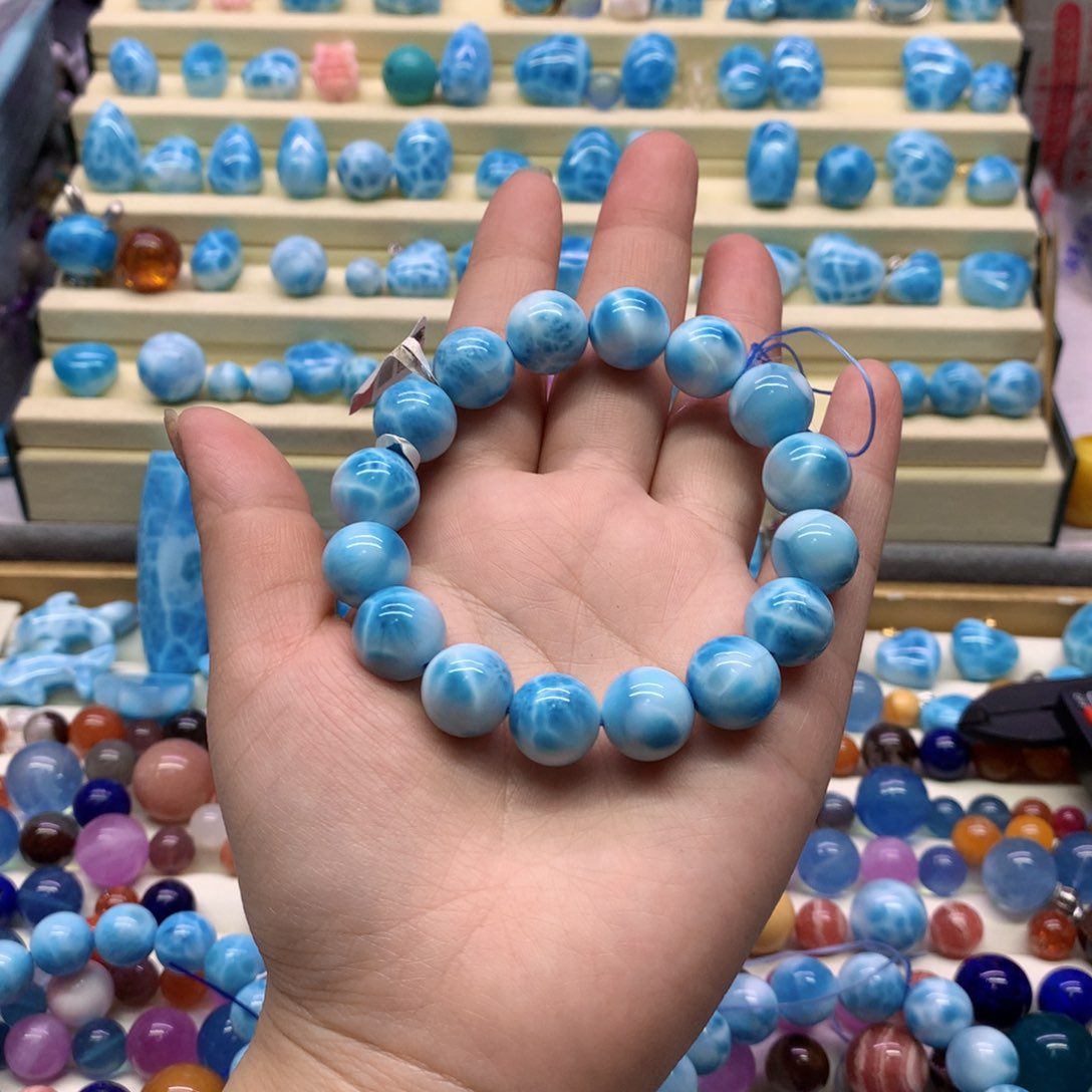 针钠钙石（海纹石）未镶嵌手链