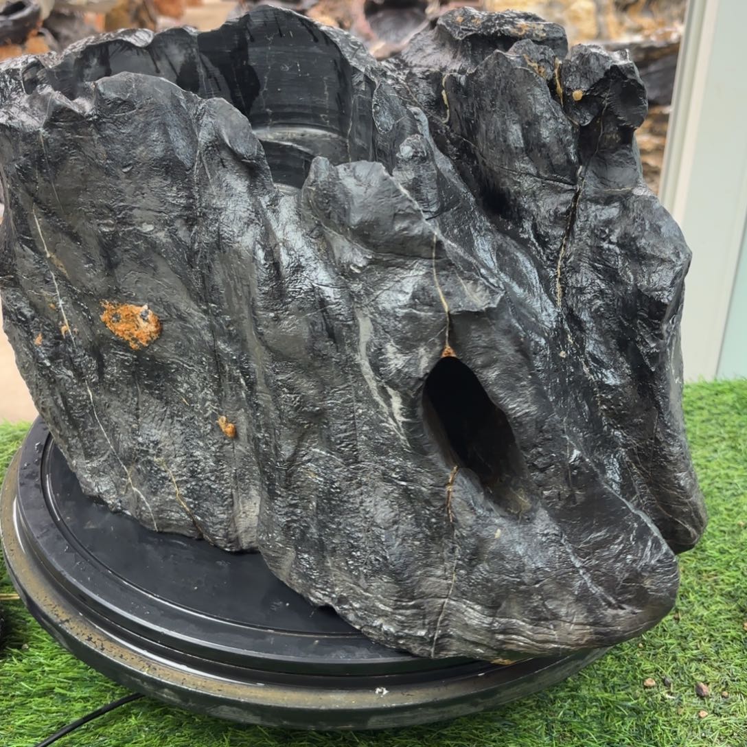 灵璧石花盆 天然外形