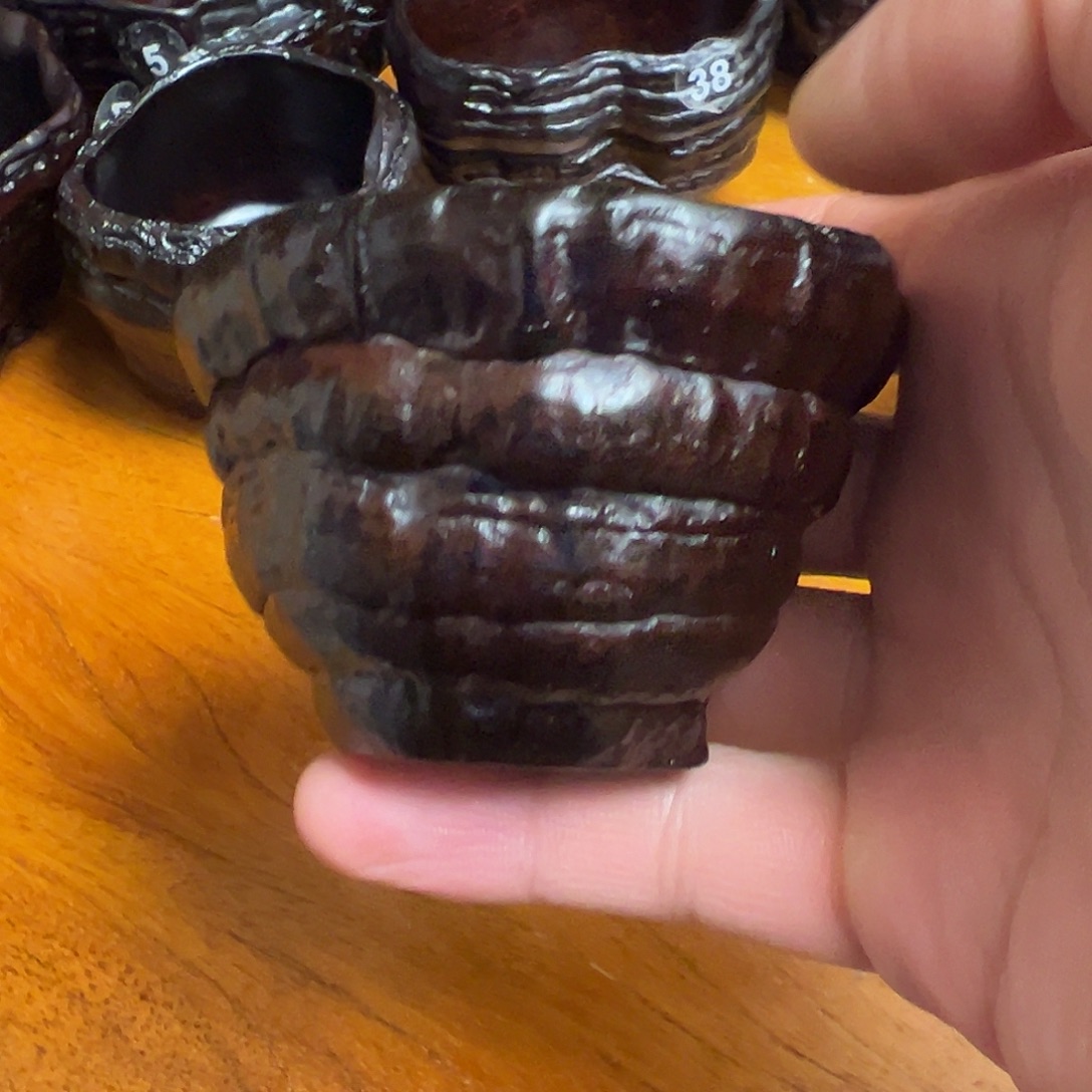 叫***子高品相纯土漆大漆灵芝杯