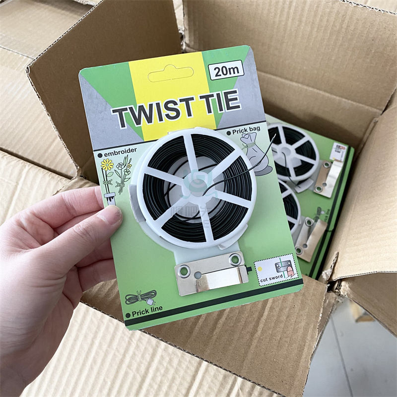 居家日用自带切割器包塑园艺扎线 爬藤花用园艺线20m
