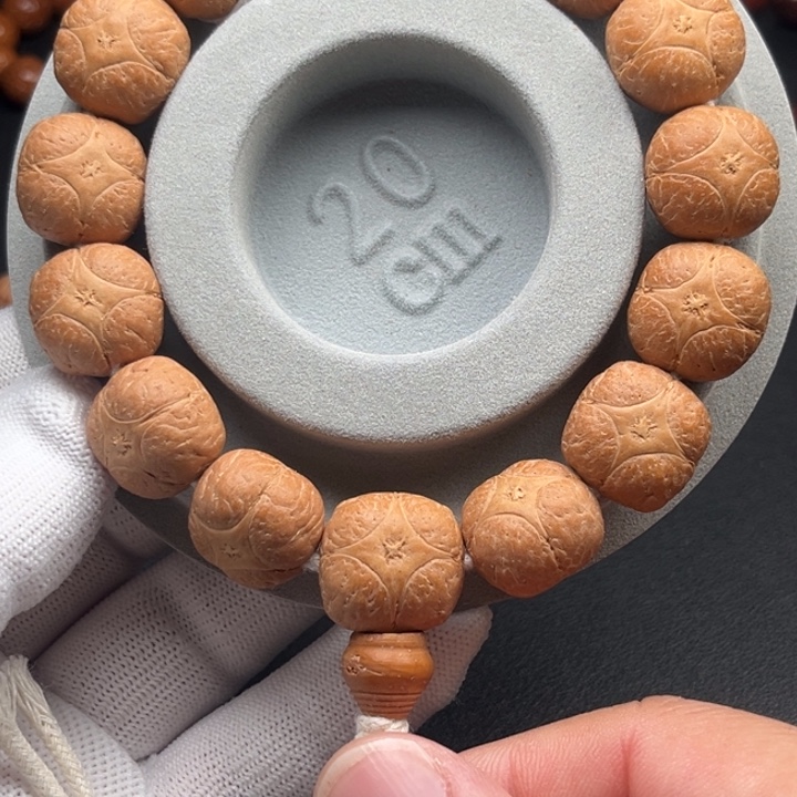 手串凤眼菩提麒麟眼17mm豆腐块