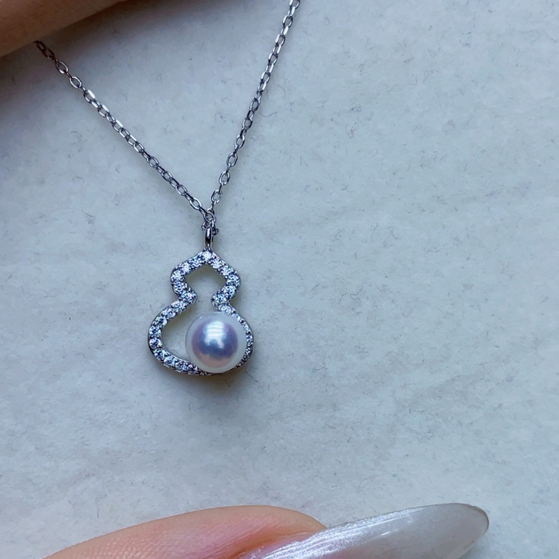 银S925镶嵌套链海水珍珠