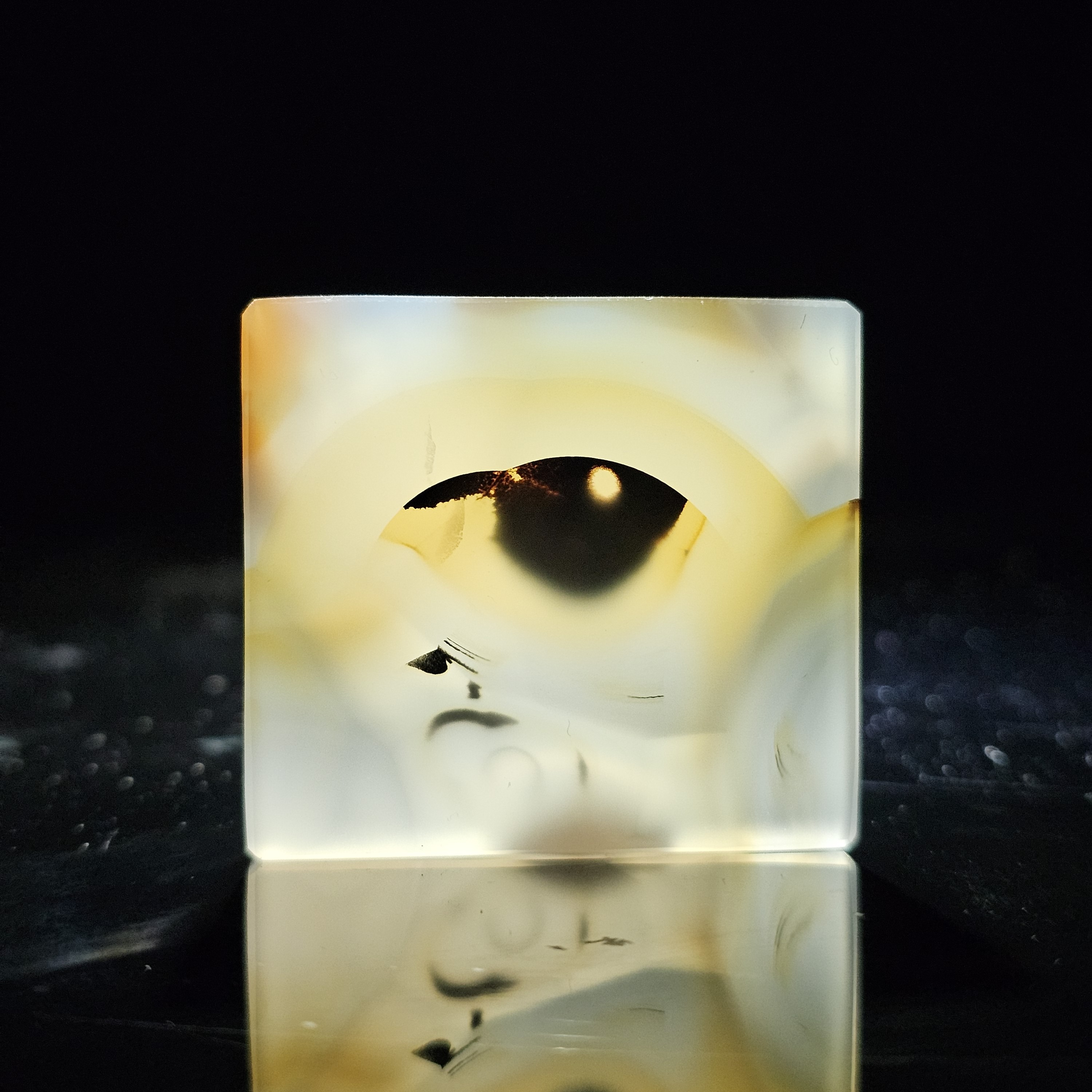 天然玛瑙冰种海洋玉髓像形天画独具慧眼吊坠