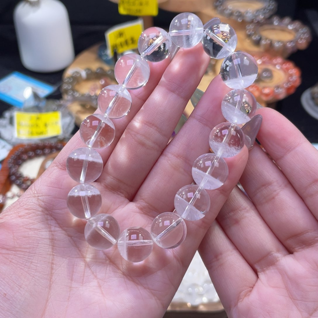 手串未镶嵌水晶半盆白幽灵