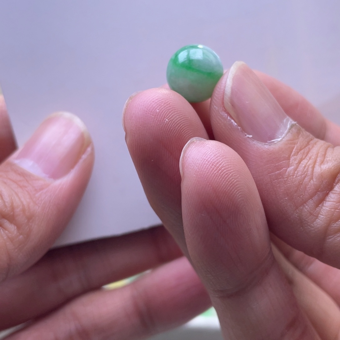 翡翠散珠绿珠11.8mm