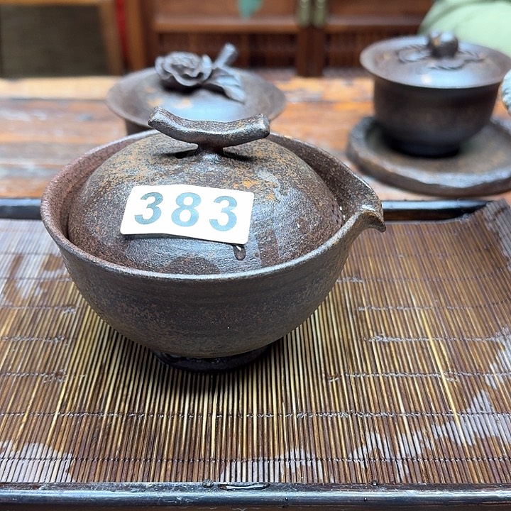 纯手工制作粗陶茶具