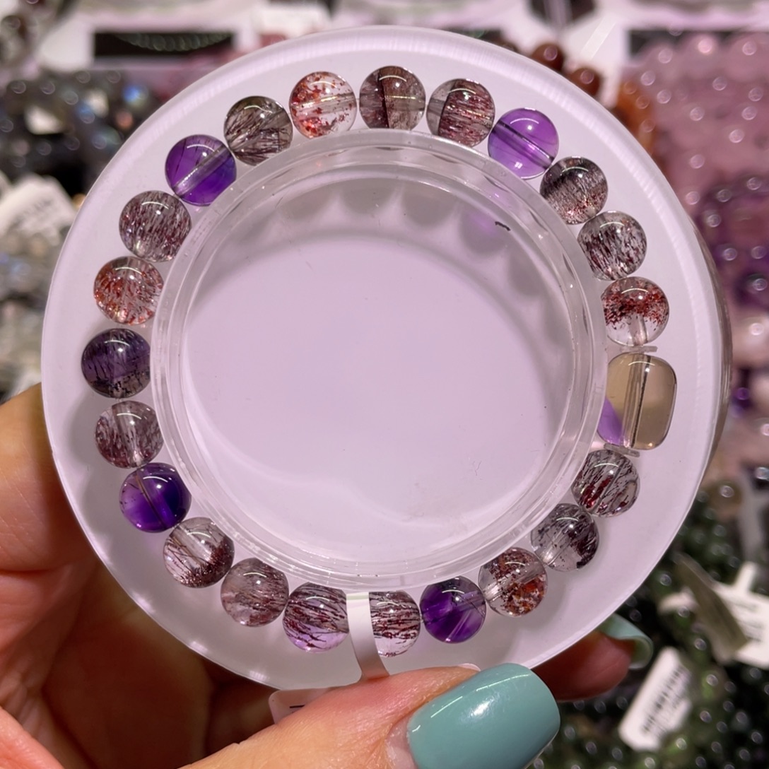 未镶嵌手链水晶7.8mm超七