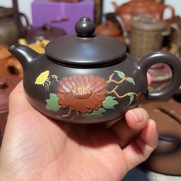 紫砂茶壶原矿宜兴紫砂微瑕