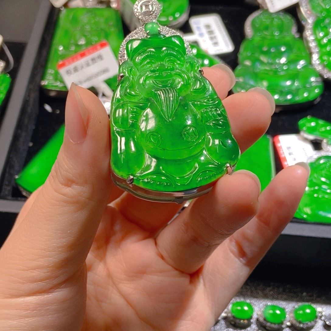 翡翠银S925镶嵌吊坠(不含链)