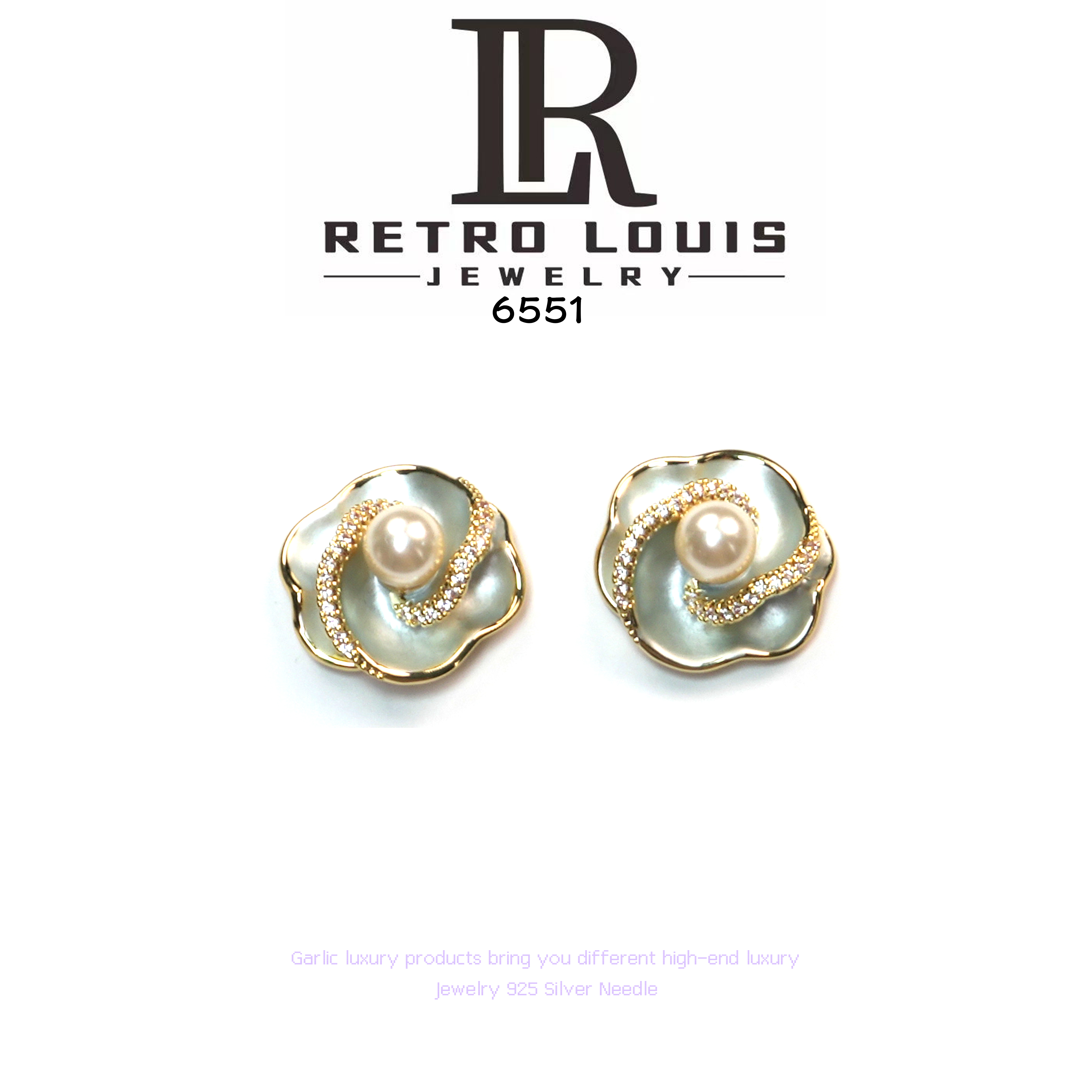 铜合金耳饰 RETRO LOUIS【薄荷曼波】系列耳饰~6551