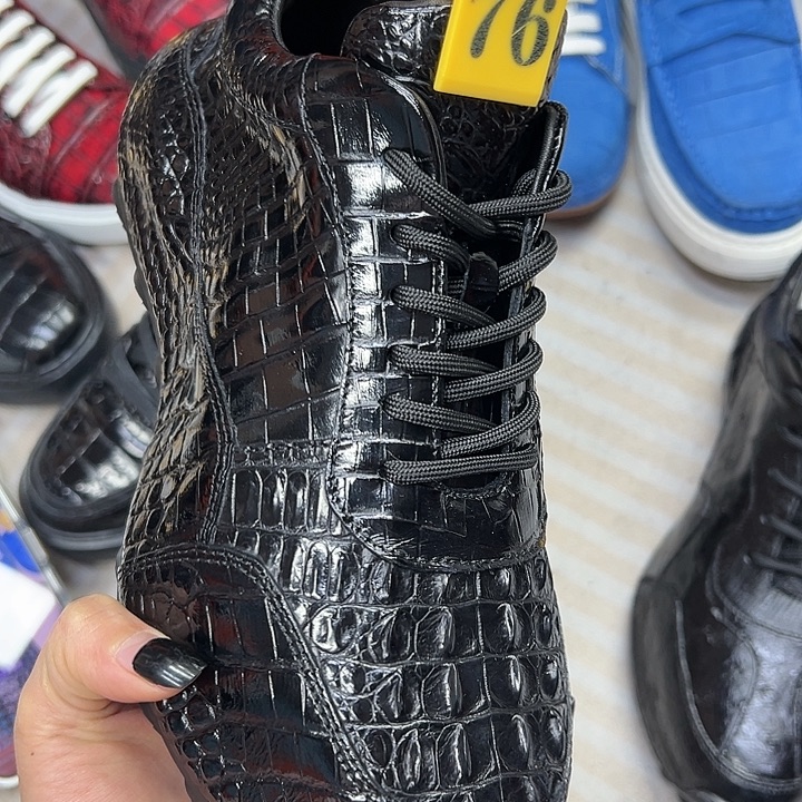 鳄鱼皮（革）鳄鱼皮包底休闲鞋42码