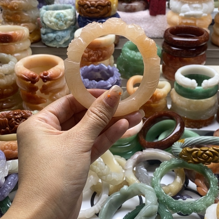 夢***影查罗石未镶嵌手镯