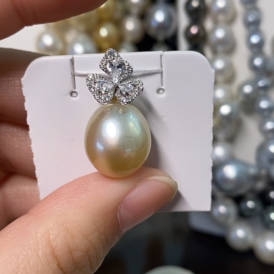 海水珍珠颈饰银S925镶嵌13-14