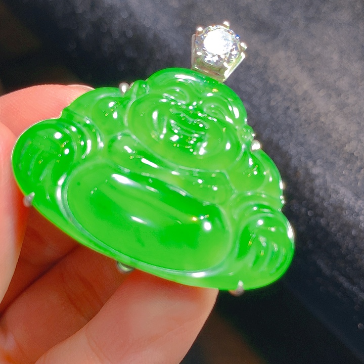 【闪购商品】翡翠颈饰银S925镶嵌翡翠