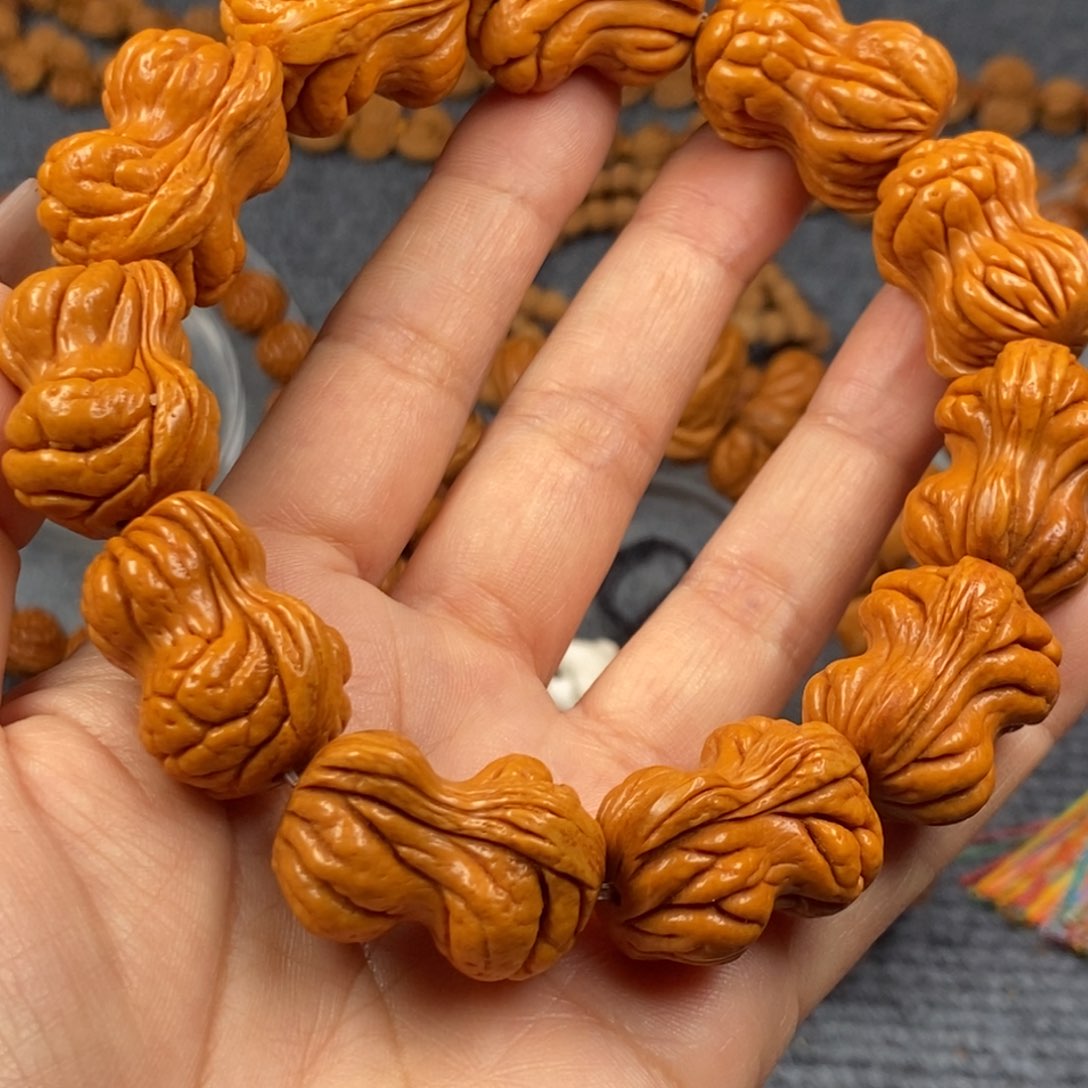 桃核手串3号野生白菜