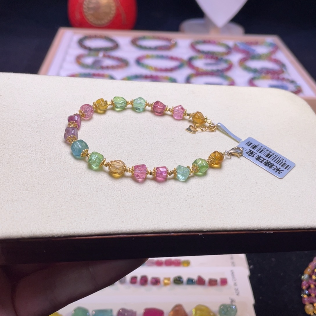 碧玺手链未镶嵌A7碧玺手链